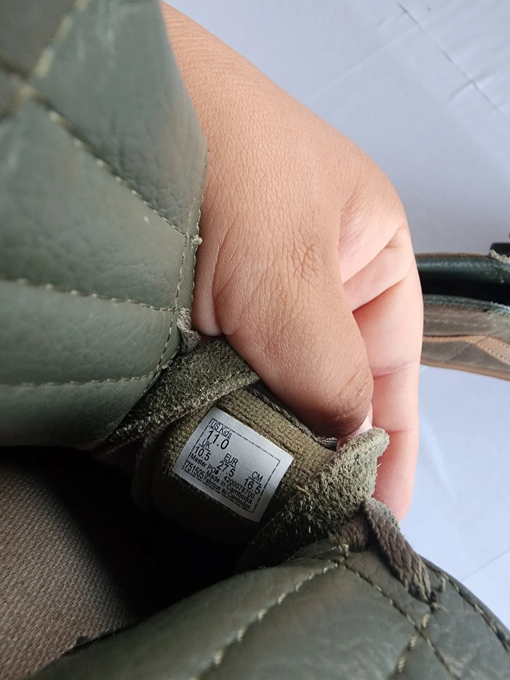 Vans Kids High-Top Sneakers in Olive Green and Tan